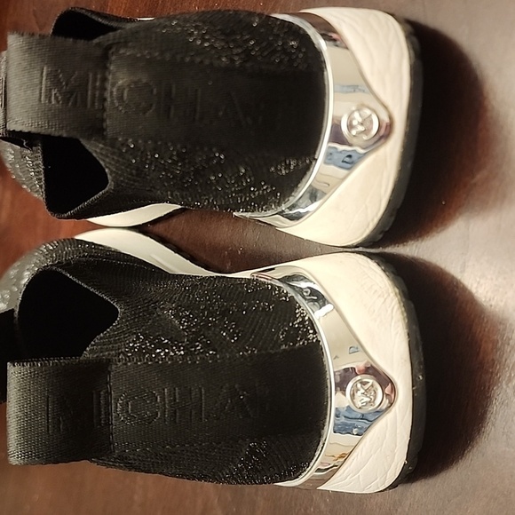 Michael Kors Bodie Metallic Logo Knit Slip-On Trainer sz 6m - Picture 3 of 8